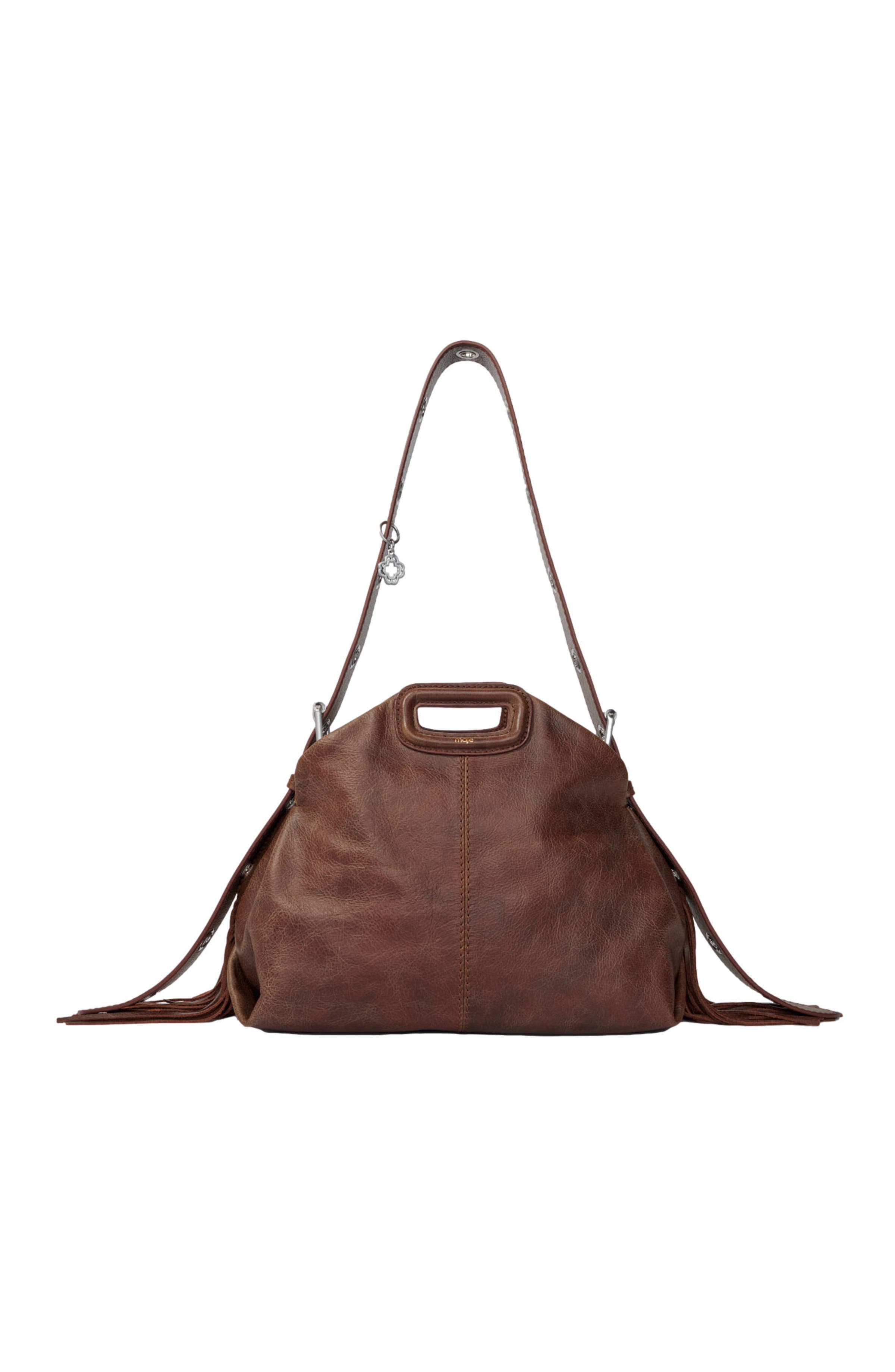 maje Miss M bag in vintage leather, Main, color, 