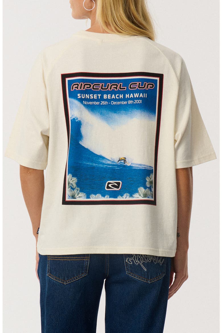 Sunset Beach Raglan T-Shirt, Alternate, color, BONE