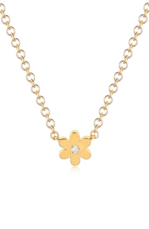 Baby Daisy Pendant Necklace