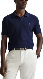 Polo Ralph Lauren Textured Seed Stitch Cotton & Linen Polo