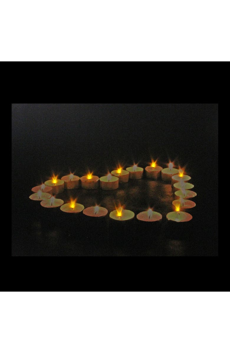 Northlight LED Lighted Flickering Heart-Shaped Candles Canvas Wall Art 15.75", Alternate, color, Black