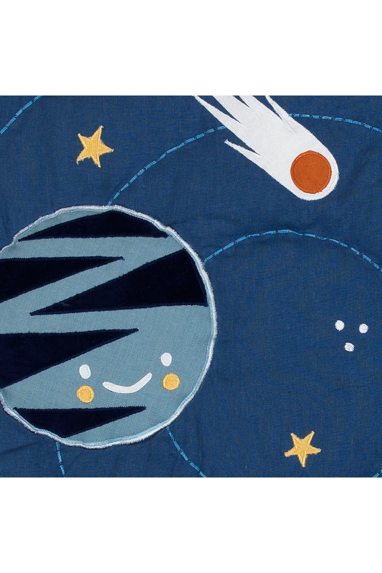 Milky Way Space Galaxy 4-Piece Nursery Baby Crib Bedding Set, Alternate, color, Blue