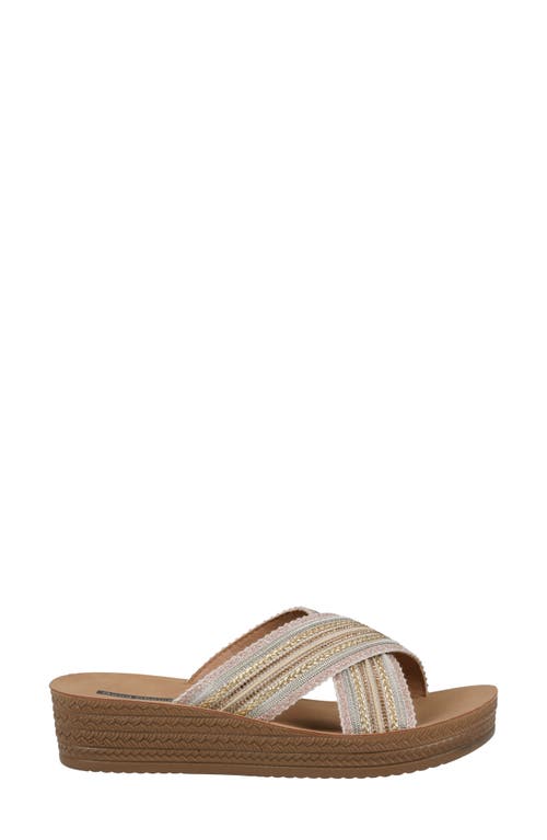 Gc Shoes Robyn Platform Slide Sandal In Gold