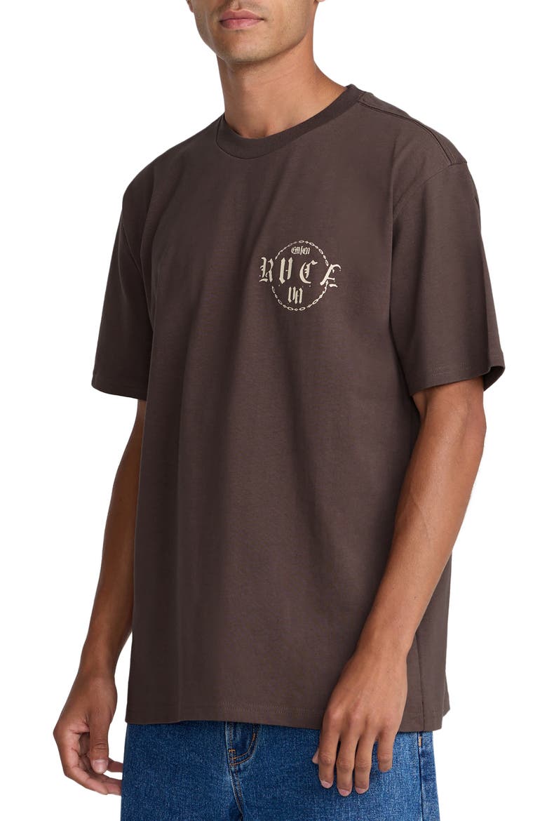 Dark Link Oversize Cotton Graphic T-Shirt, Alternate, color, MOCHA