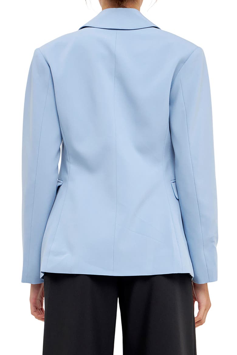 One-Button Blazer, Alternate, color, LIGHT BLUE