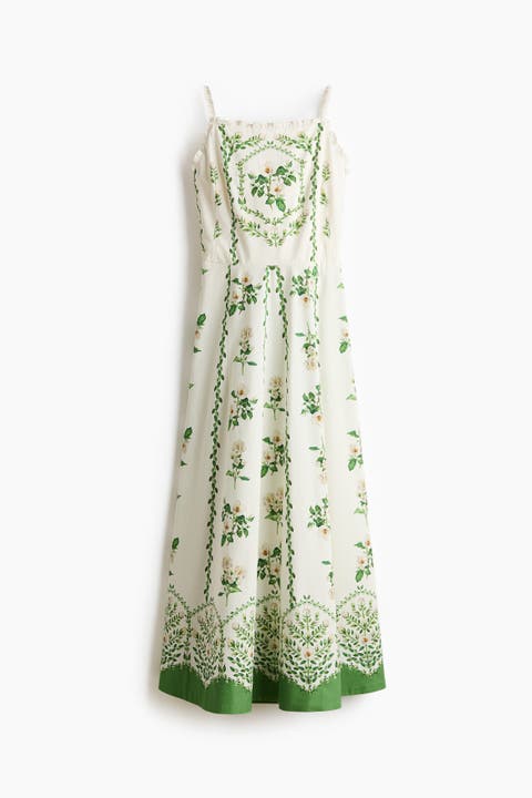 Flared-skirt Cotton Dress