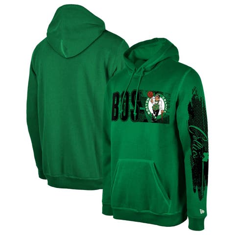 Men's New Era Boston Celtics Green Tip-Off Collection Pullover Hoodie