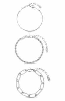 Ettika Chained Up 3-Pack Assorted Bracelets