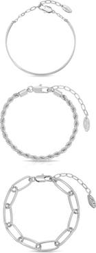 Ettika Chained Up 3-Pack Assorted Bracelets