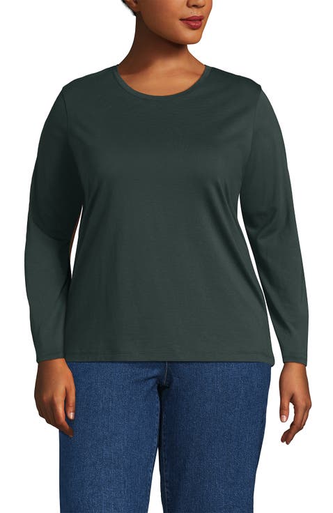 Supima Cotton Long Sleeve Crewneck T-Shirt