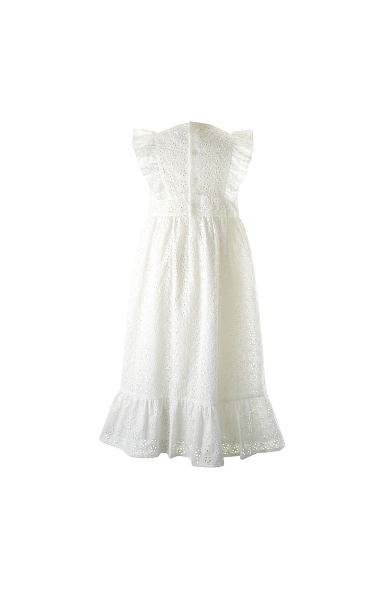 Rachel Riley Eyelet Maxi Dress, Alternate, color, White