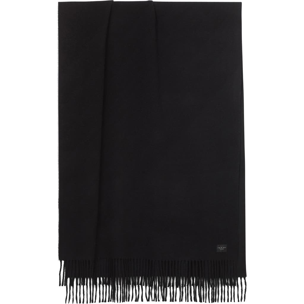 Rag & Bone Addison Recycled Wool Scarf In Black