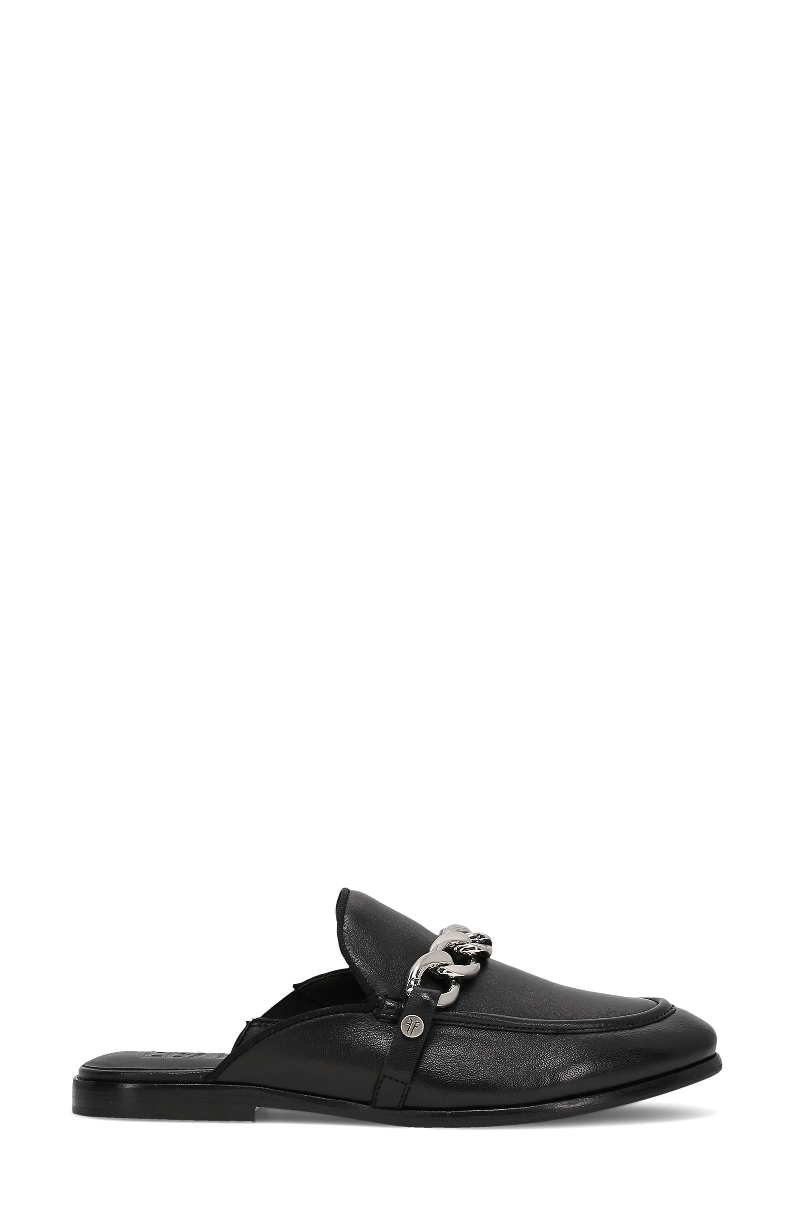 Frye Faith Chain Mule, Alternate, color, Black