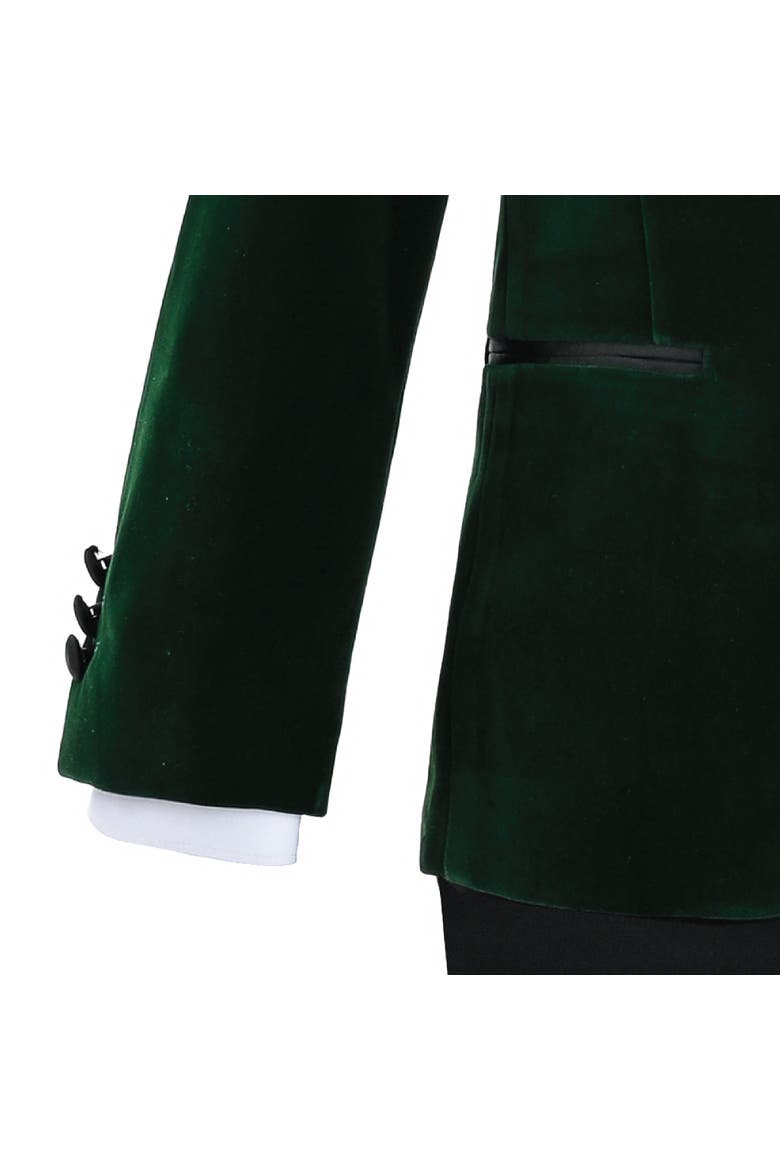 Velvet Suit with Peak Lapel, Alternate, color, Green