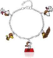 PEANUTS Snoopy & Friends Silver-Tone Charm Bracelet