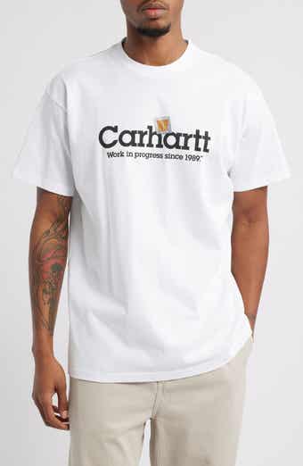 【関税込み】Carhartt Work In Progress ホワイト Clam Tシャツ Carhartt Work In Progress Clam Organic Cotton Graphic T