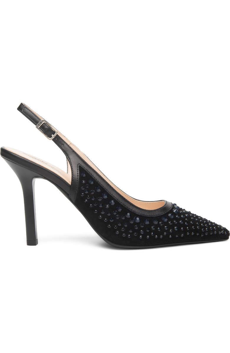 NeroGiardini Embellished Slingback Pointed Toe Pump, Alternate, color, Black