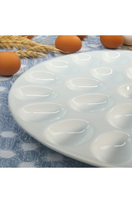 Bia Cordon Bleu Set Of 2 Round Egg Plates In White