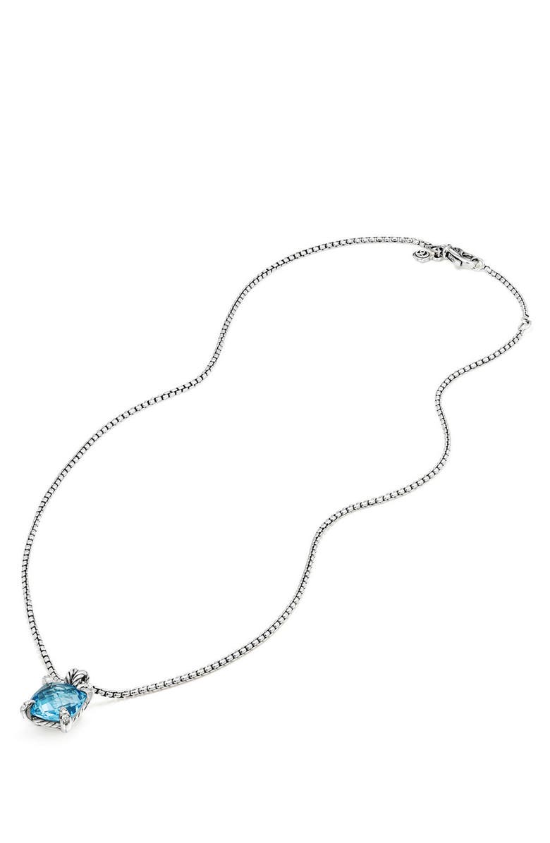 David Yurman Châtelaine Pendant Necklace with Semiprecious Stone & Diamonds, Alternate, color,