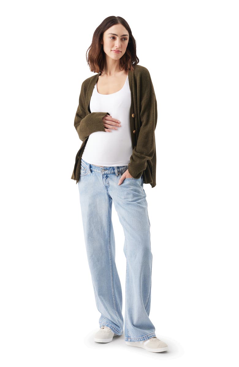 Ripe Maternity Tully Knit Cardigan, Alternate, color, Khaki