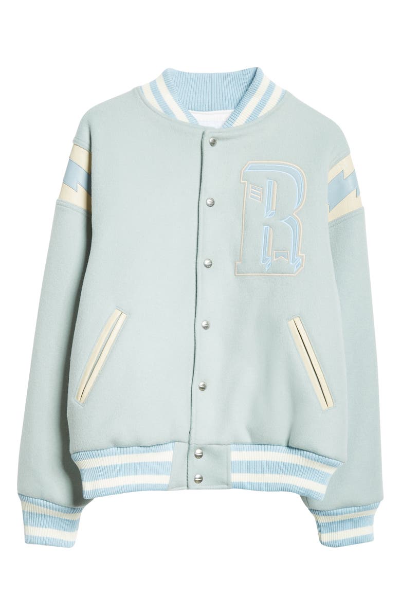 Rhude Lightning Varsity Wool Blend Bomber Jacket, Alternate, color,