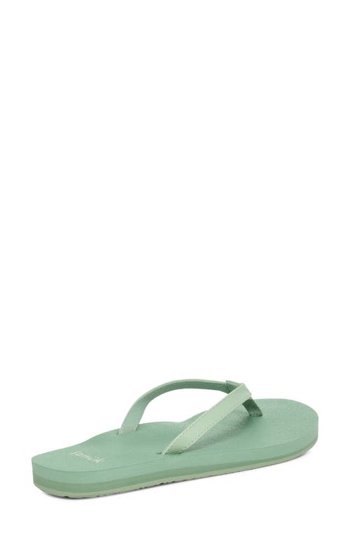 Sanuk Yoga Joy Ii Flip Flop In Green