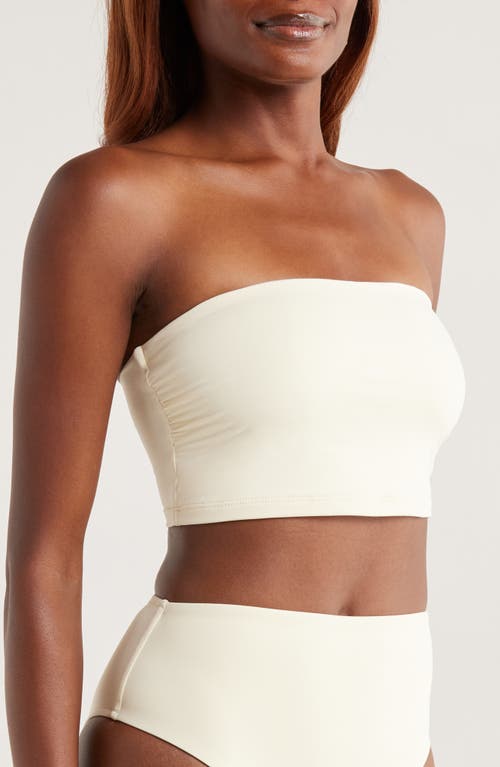 Bondi Born Stella Strapless Bikini Top In White