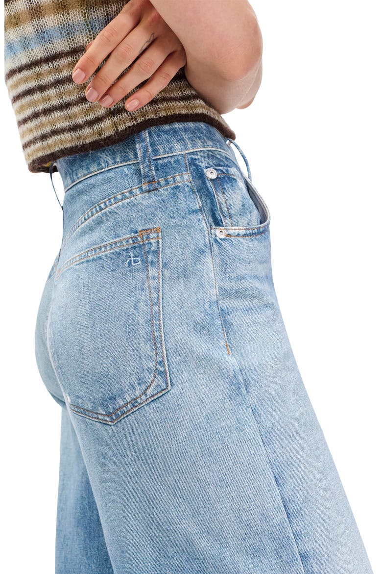 rb Miramar Sofie High Waist Wide Leg Cotton Terry Sweatpant Jeans, Alternate, color, RAILY