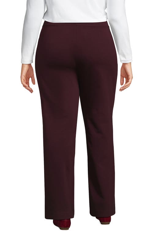 Lands' End Starfish Mid Rise Straight Leg Pants In Burgundy