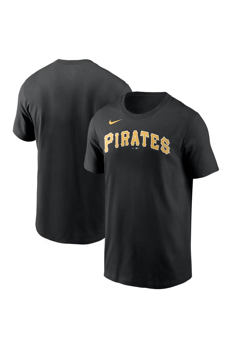 Men's Nike Black Pittsburgh Pirates Team Wordmark T-Shirt, Main, color, Black