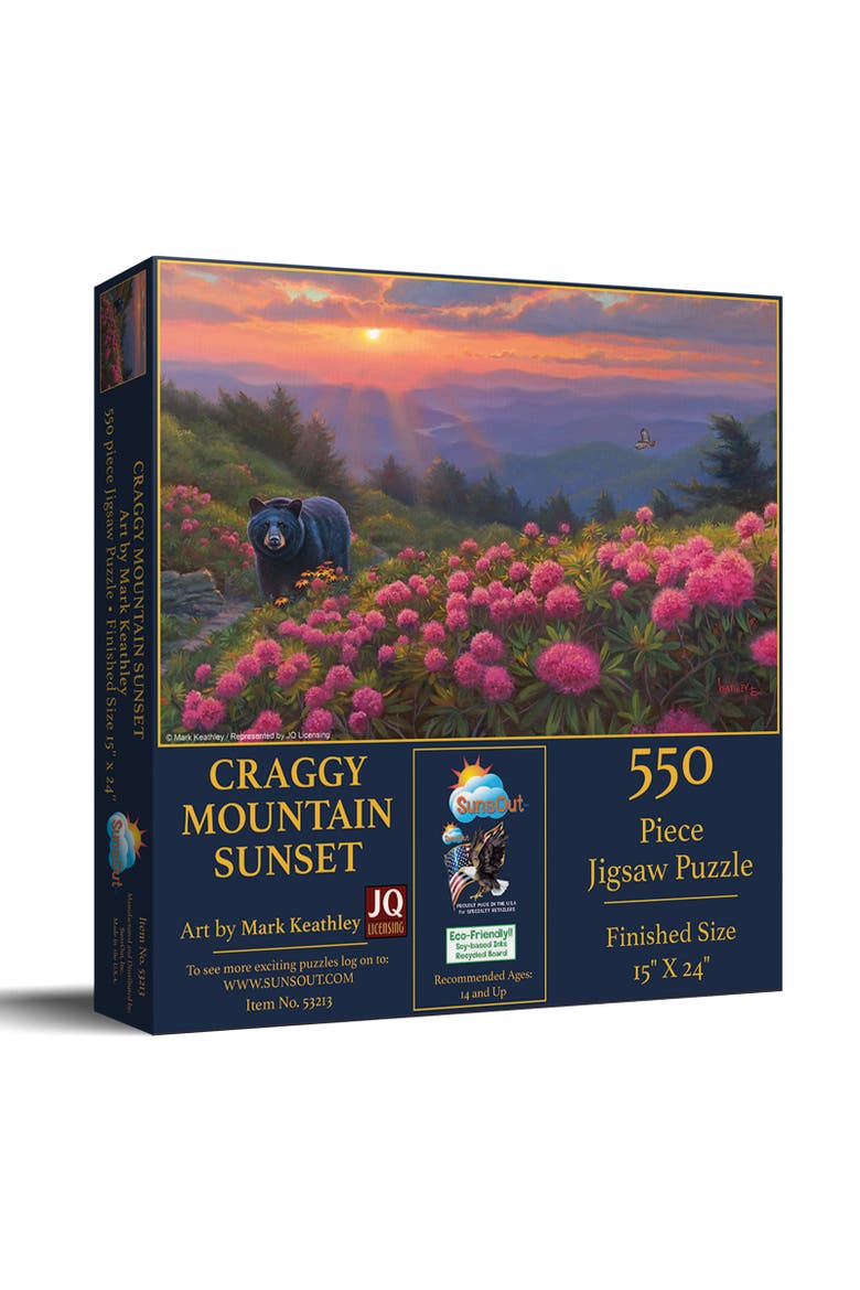 Craggy Mountain Sunset 550 piece Jigsaw Puzzle for Adults, Main, color, Multicolor