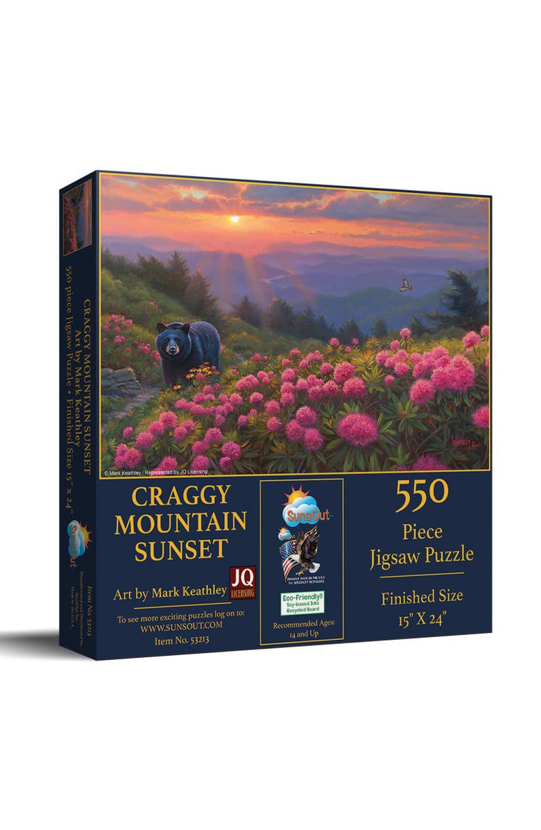 Sunsout Craggy Mountain Sunset 550 piece Jigsaw Puzzle for Adults, Main, color, Multicolor