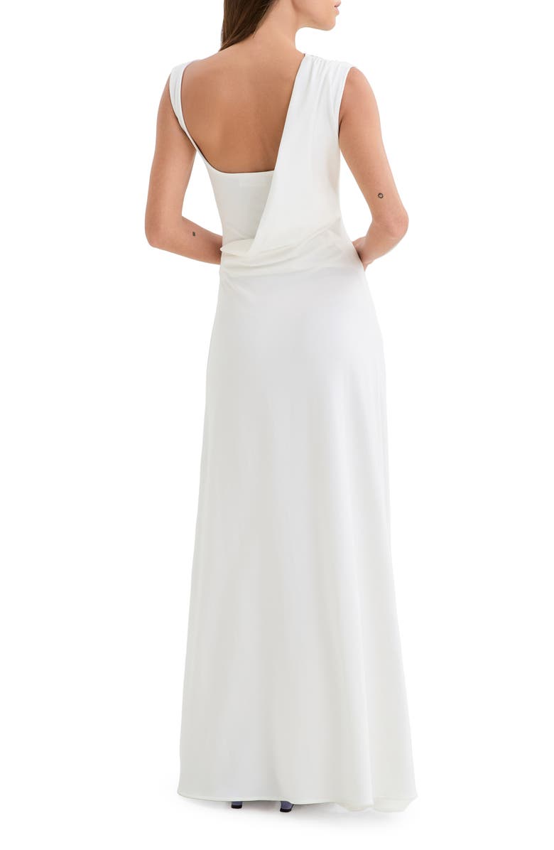 Marcella Laurel Sleeveless Stretch Jersey Gown, Alternate, color, Off White