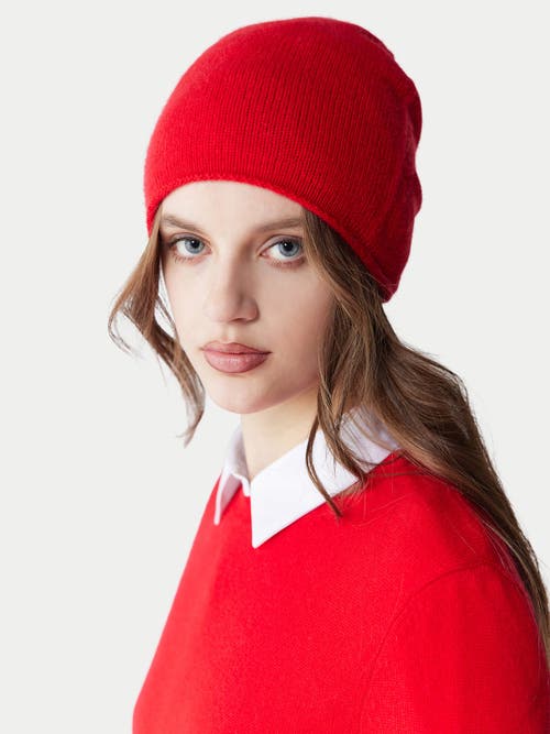 Gobi Mongolian Cashmere Cashmere Hat And Sweater Set In Hibiscus
