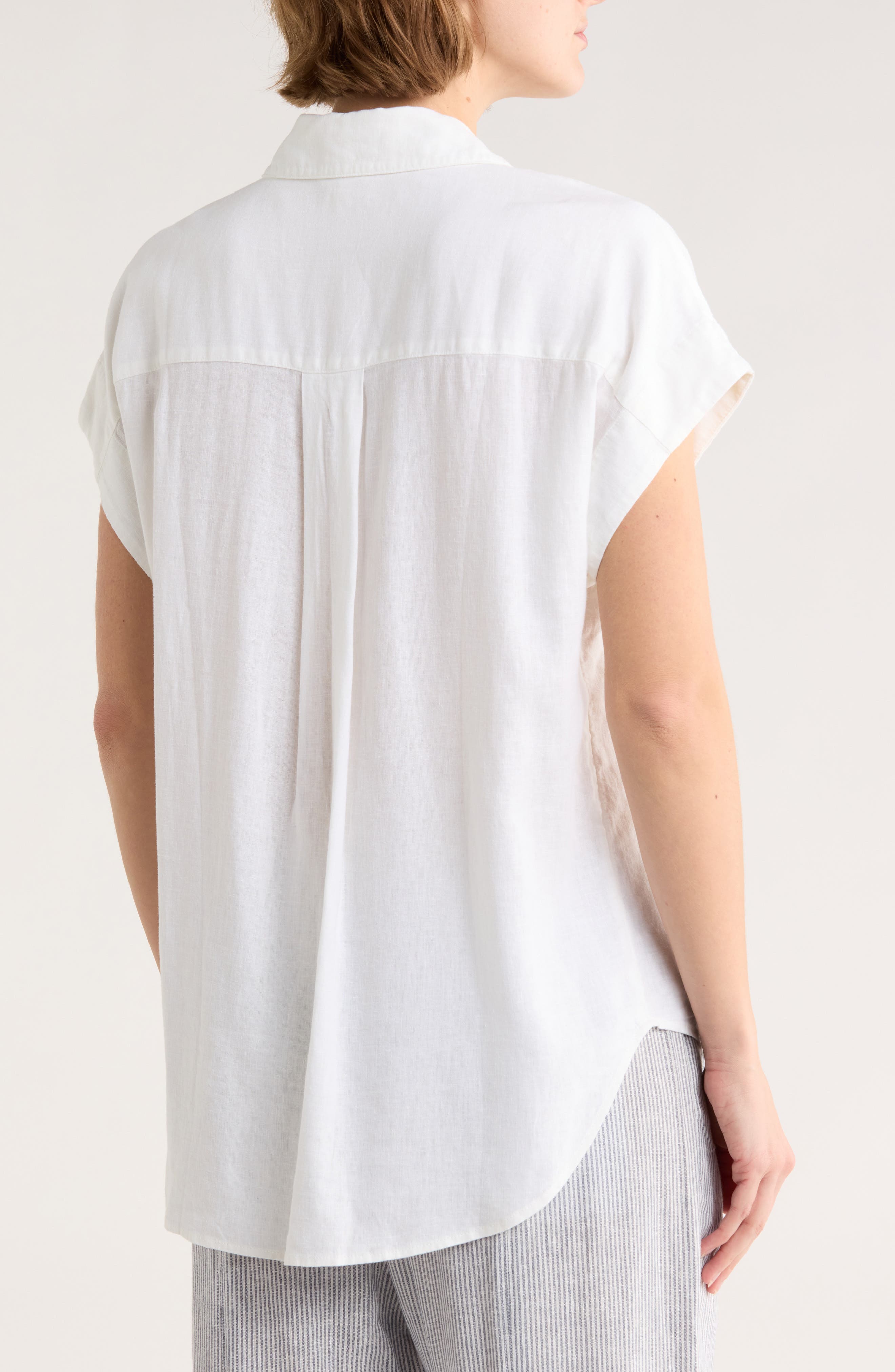 Double Pocket Linen Blend Camp Shirt - image 4