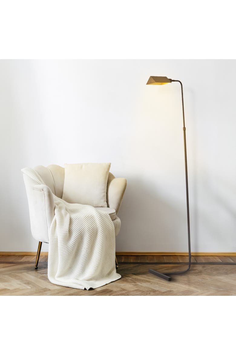 Cotys MidCentury Industrial Metal Adjustable Pharmacy LED Floor Lamp, Alternate, color, Oil Rubbed Bronze