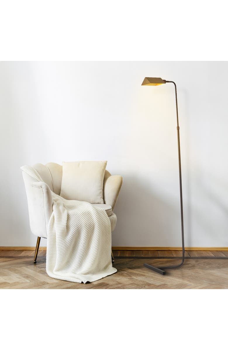 JONATHAN Y Cotys MidCentury Industrial Metal Adjustable Pharmacy LED Floor Lamp, Alternate, color, 