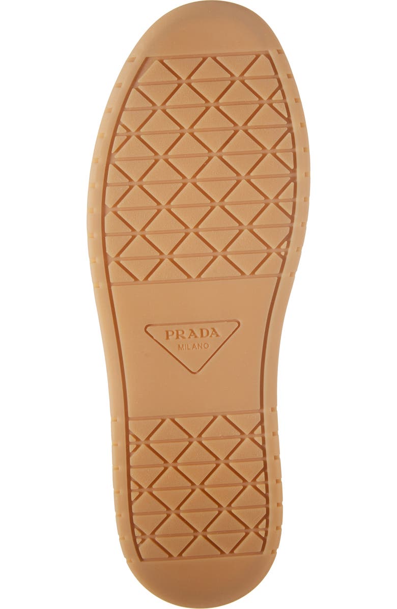 Prada Downtown Leather Sneaker, Alternate, color, Avorio