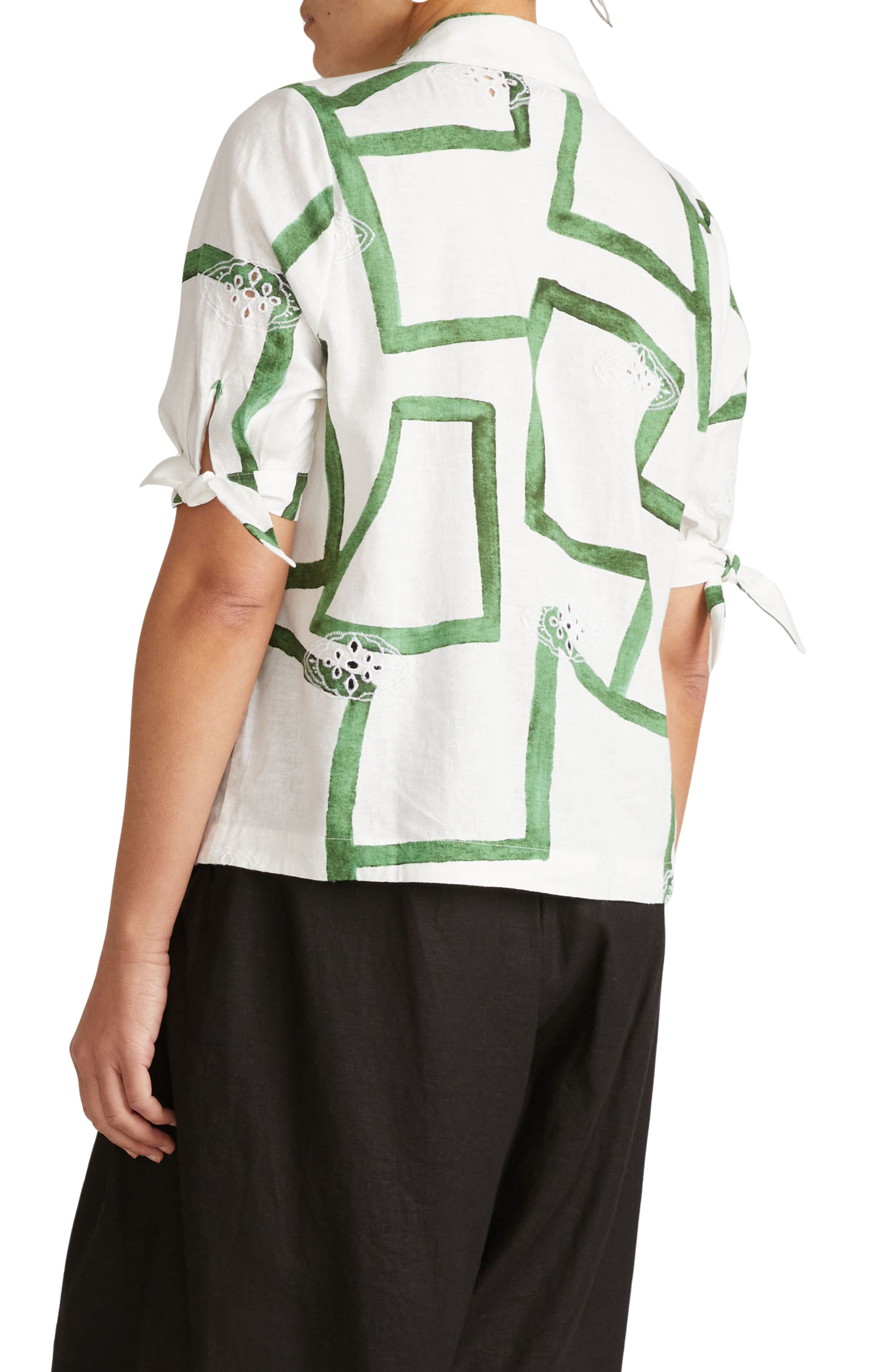 Luisa Linen Blend Button-Up Shirt - image 4