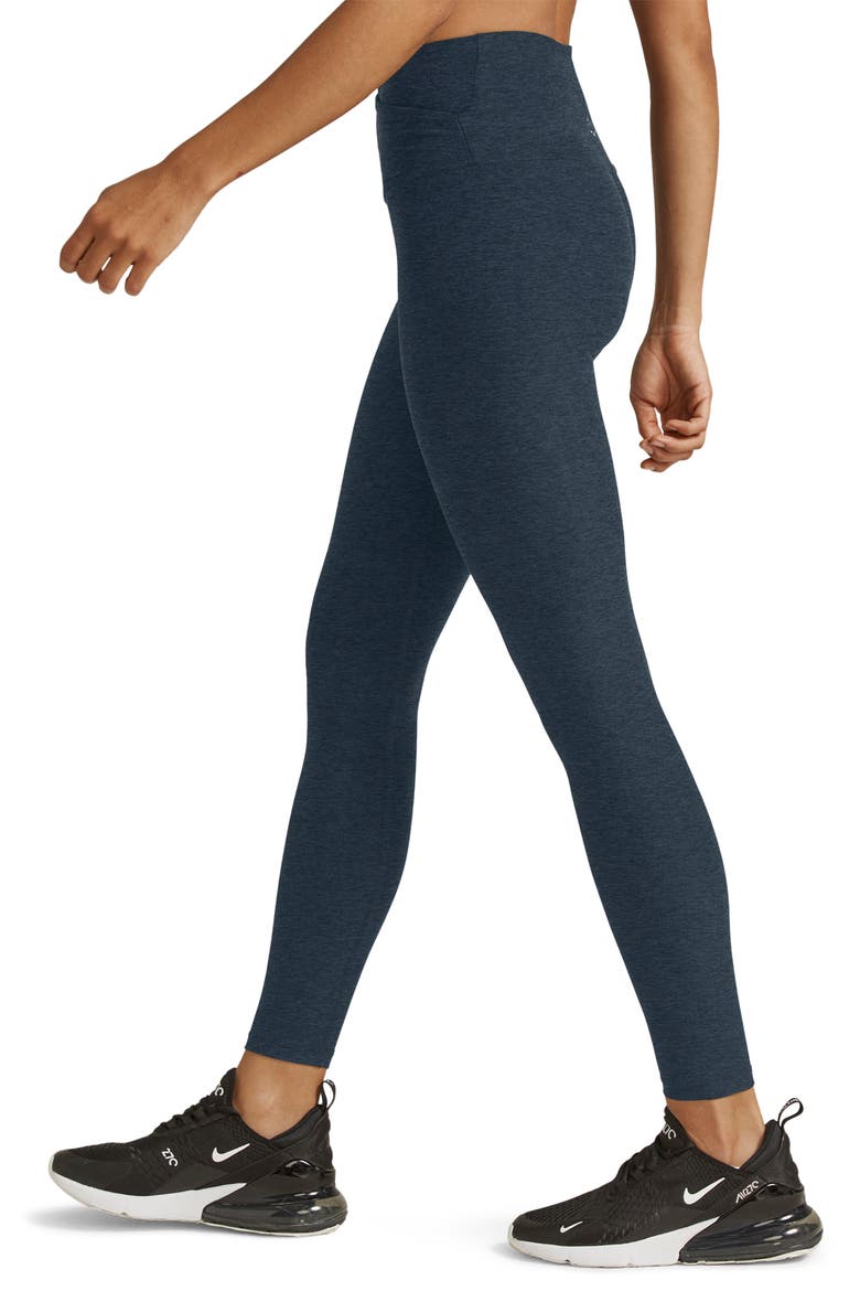 At Your Leisure Space Dye High Waist Midi Leggings, Alternate, color, NOCTURNAL NAVY