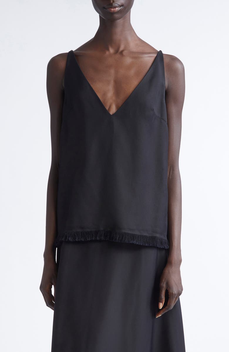 FFORME Emory Fringe Trim Cami, Main, color, Black