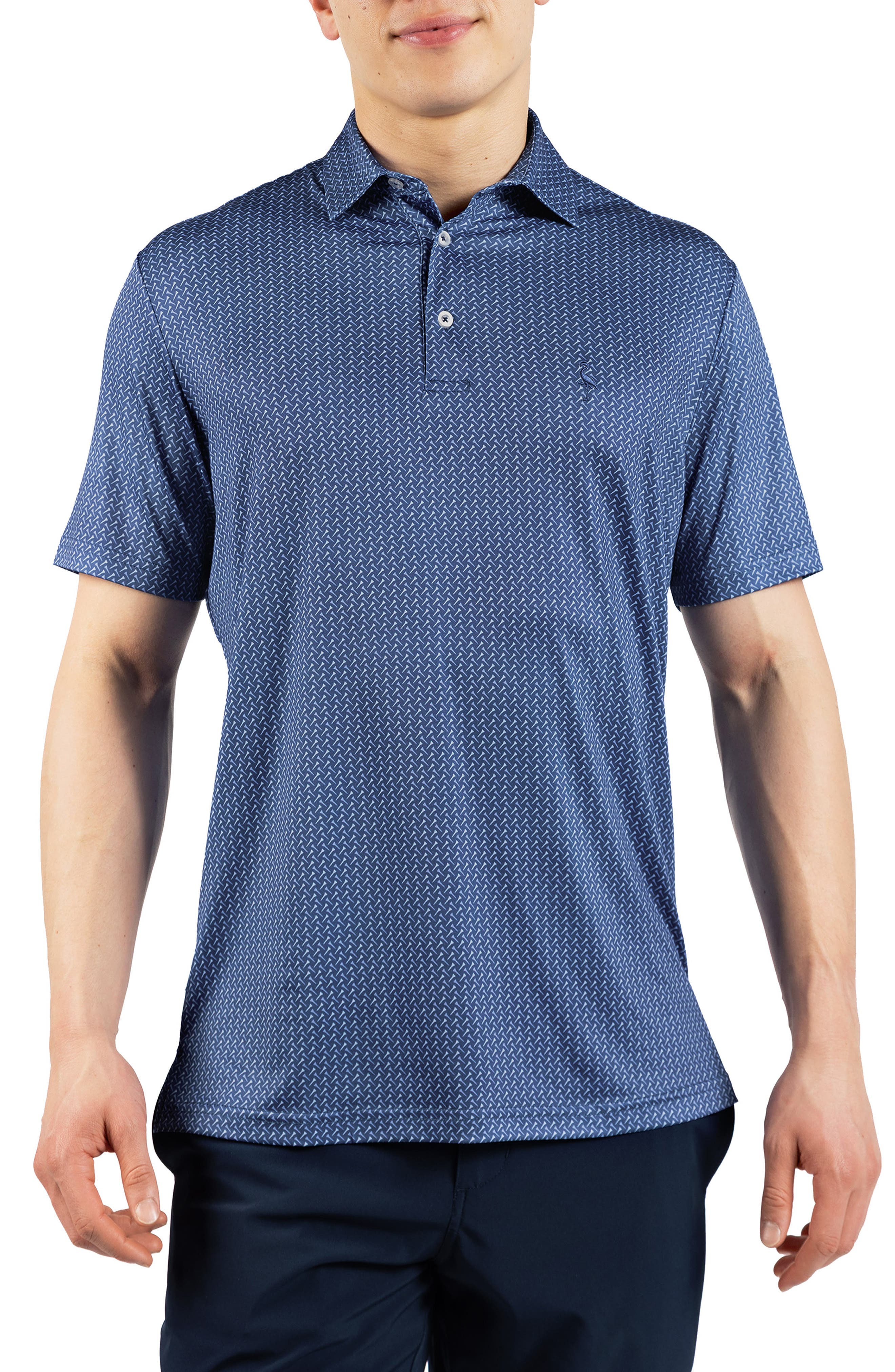 TailorByrd Golf Tees Print Performance Polo