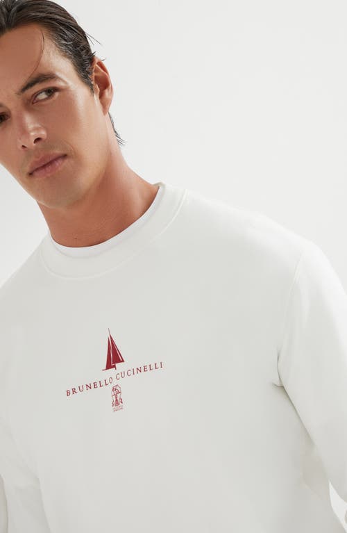 Brunello Cucinelli Logo-print Cotton-blend Jersey Sweatshirt