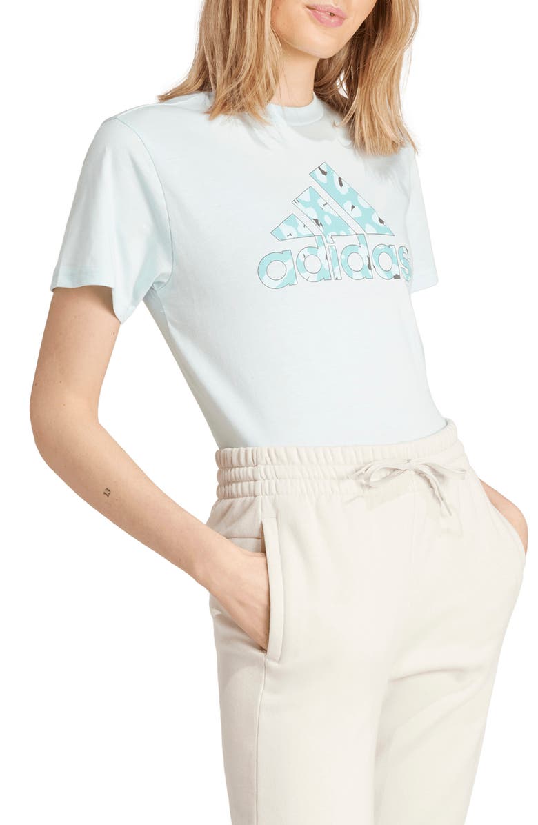 adidas Animal Print Logo Cotton Graphic T-Shirt, Alternate, color, 