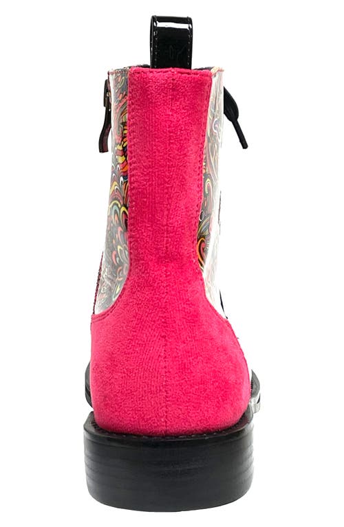 Ninety Union Mixed Print Lace-up Boot