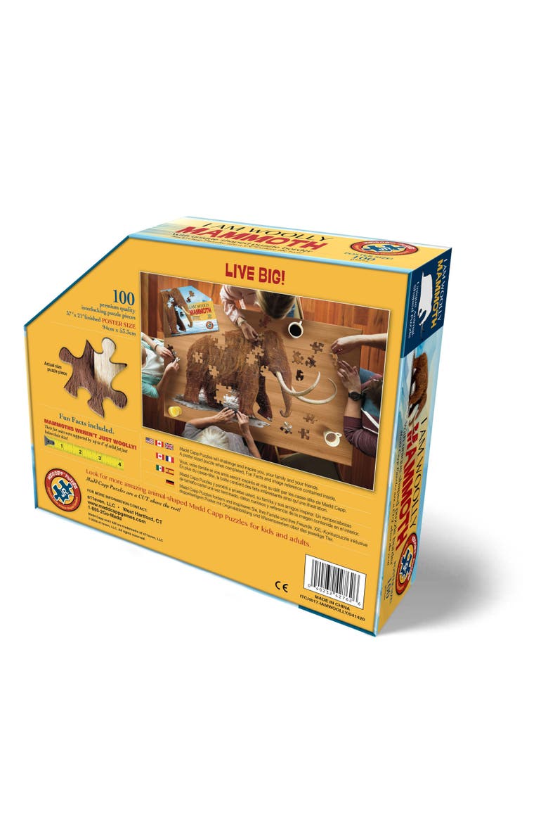 Woolly Mammoth 100 Piece Jigsaw Puzzle, Alternate, color, Multicolored