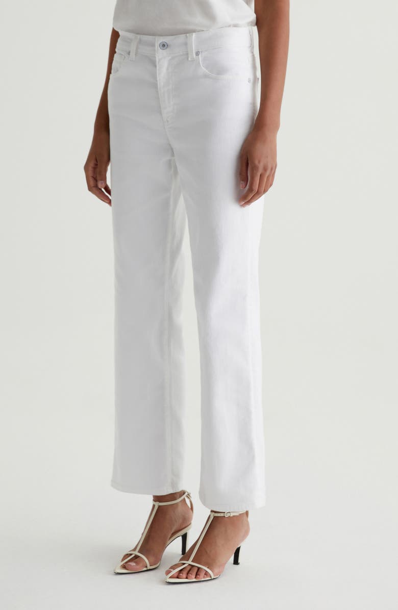 AG Brinley Mid Rise Ankle Straight Leg Jeans, Alternate, color, Gallery White