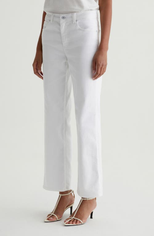 Ag Brinley Crop Mid-rise Straight Jeans In Gallery White In Gallery White