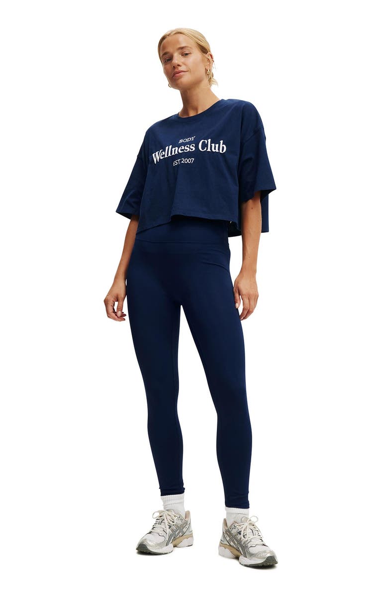 COTTON ON BODY Women's Active Cropped Graphic Tee, Alternate, color, Heritage Blue Body Wellness