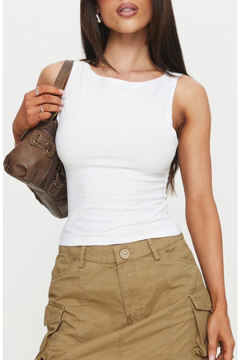 Bleeker Stretch Cotton Tank, Main, color, WHITE